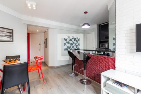 Sala de apartamento para alugar com 1 quarto, 45m² em Indianópolis, São Paulo