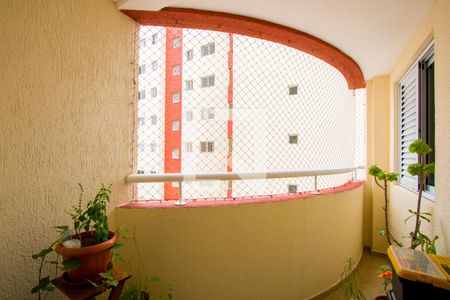 Varanda da sala de apartamento para alugar com 3 quartos, 89m² em Vila Valparaiso, Santo André