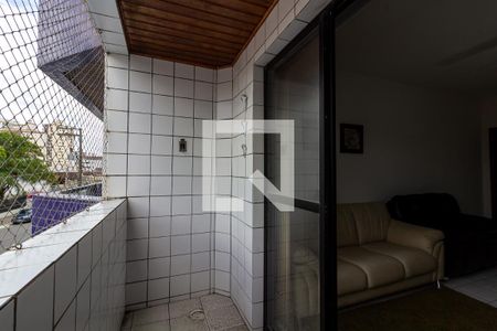 Varanda da sala de apartamento para alugar com 1 quarto, 65m² em Caiçara, Praia Grande
