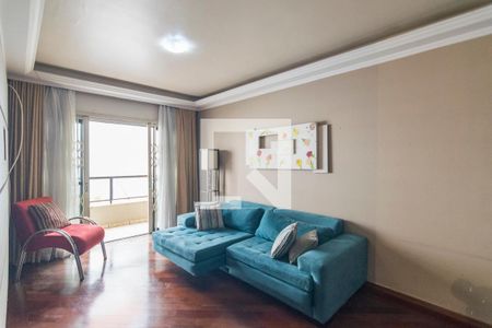 Sala de apartamento à venda com 3 quartos, 98m² em Vila Valparaíso, Santo André