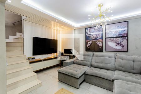 Sala de casa à venda com 3 quartos, 100m² em Vila Aquilino, Santo André