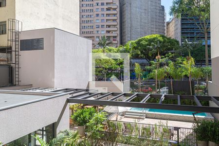 Vista da Sala  de apartamento para alugar com 1 quarto, 28m² em Bela Vista, São Paulo