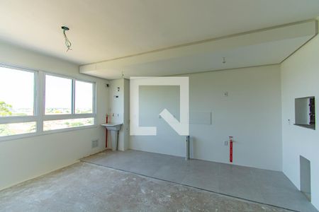 Sala/Cozinha de apartamento à venda com 2 quartos, 53m² em Bairro Fátima, Canoas