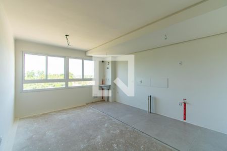 Sala/Cozinha de apartamento à venda com 2 quartos, 53m² em Bairro Fátima, Canoas