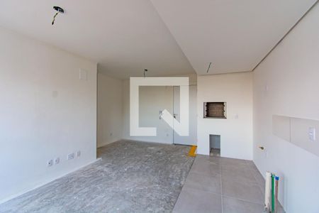 Sala/Cozinha de apartamento à venda com 2 quartos, 53m² em Bairro Fátima, Canoas