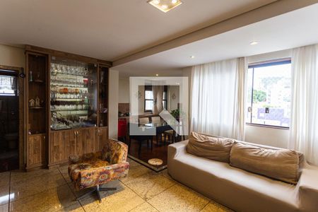 Sala de apartamento para alugar com 2 quartos, 99m² em Sion, Belo Horizonte