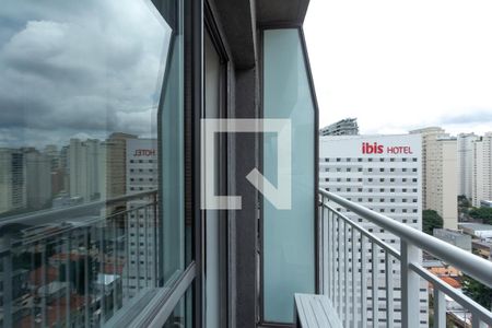 Studio à venda com 27m², 1 quarto e sem vagaVaranda