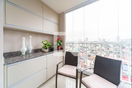 Varanda da Sala de apartamento à venda com 2 quartos, 75m² em Vila Helena, Santo André