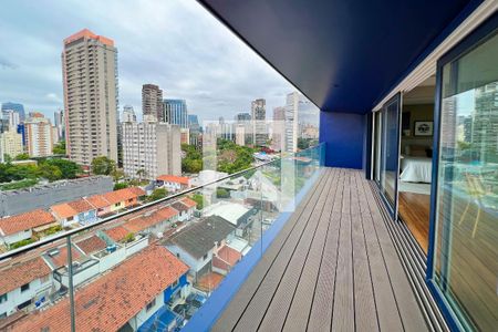 Varanda  de apartamento à venda com 1 quarto, 91m² em Vila Olímpia, São Paulo