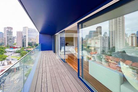 Varanda  de apartamento à venda com 1 quarto, 91m² em Vila Olímpia, São Paulo