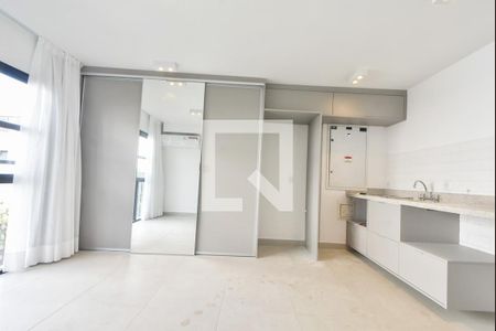 Sala Dormitório  de apartamento à venda com 1 quarto, 60m² em Brooklin Paulista, São Paulo