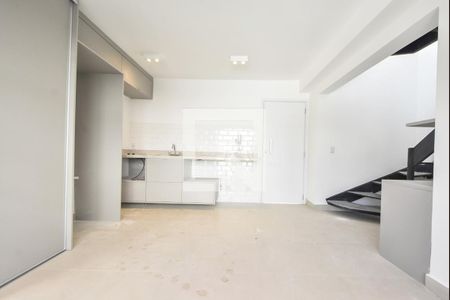 Sala Dormitório  de apartamento para alugar com 1 quarto, 60m² em Brooklin Paulista, São Paulo