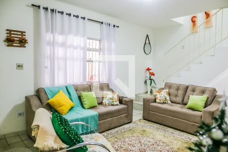 Sala de casa à venda com 3 quartos, 137m² em Vila Camilópolis, Santo André