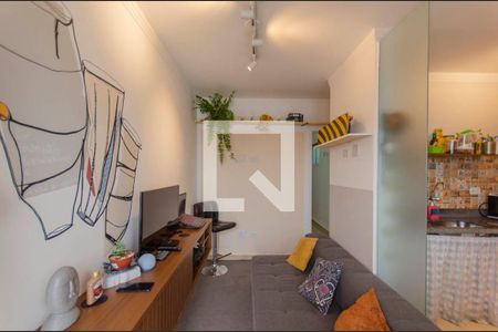 Sala e Cozinha Integrada  de casa de condomínio à venda com 1 quarto, 30m² em Vila Ré, São Paulo