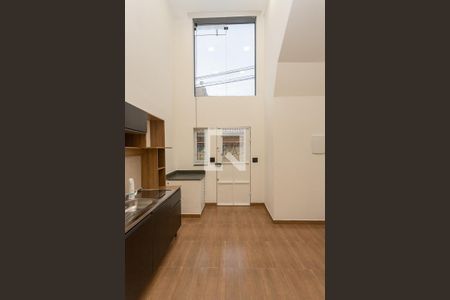 Sala integrada com a cozinha de apartamento para alugar com 1 quarto, 49m² em Centro, Diadema