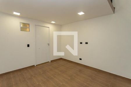Sala integrada com a cozinha de apartamento para alugar com 1 quarto, 49m² em Centro, Diadema