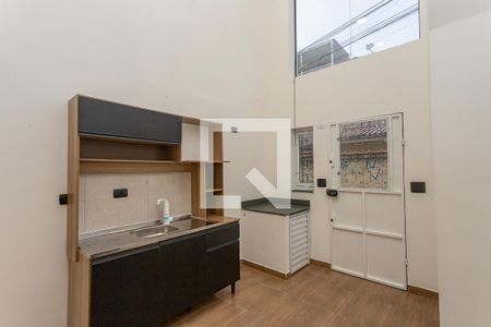 Sala integrada com a cozinha de apartamento para alugar com 1 quarto, 49m² em Centro, Diadema