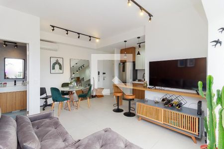 Sala de apartamento à venda com 1 quarto, 65m² em Vila Cordeiro, São Paulo