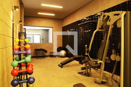 Studio para alugar com 34m², 1 quarto e sem vagaAcademia