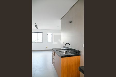 Cozinha de kitnet/studio para alugar com 1 quarto, 28m² em Vila Moinho Velho, São Paulo