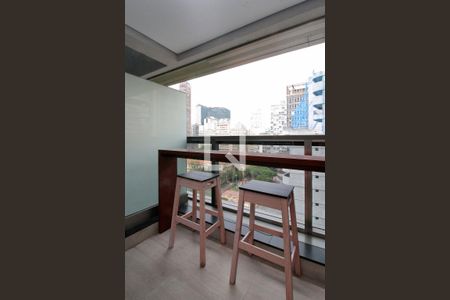 Studio para alugar com 28m², 1 quarto e 1 vagaVaranda