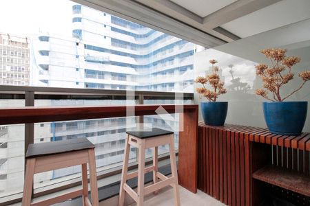 Studio para alugar com 28m², 1 quarto e 1 vagaVaranda