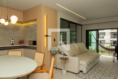 Sala de apartamento para alugar com 3 quartos, 144m² em Pitangueiras, Guarujá