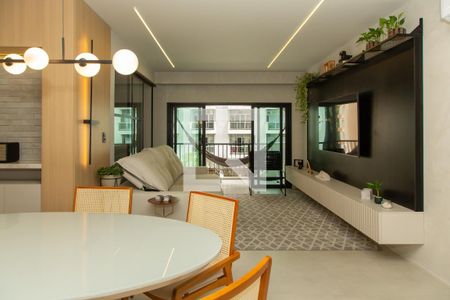 Sala de apartamento para alugar com 3 quartos, 144m² em Pitangueiras, Guarujá