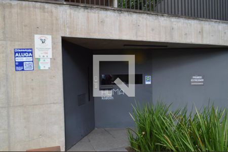 Studio à venda com 44m², 1 quarto e 1 vagaFachada e Plaquinha