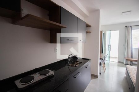 Studio para alugar com 28m², 1 quarto e sem vagadetalhe da cozinha