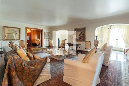 Sala de estar de apartamento à venda com 4 quartos, 466m² em Jardim Paulista, São Paulo