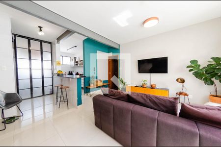 Sala de apartamento à venda com 3 quartos, 90m² em Anchieta, Belo Horizonte