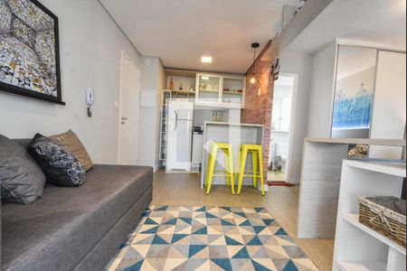 Sala  de apartamento para alugar com 1 quarto, 38m² em Campo Belo, São Paulo