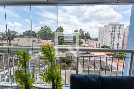 Vista da varanda da sala  de apartamento à venda com 2 quartos, 59m² em Conceição, Diadema
