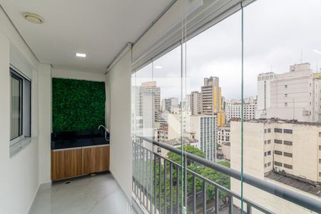Varanda da Sala de apartamento à venda com 1 quarto, 40m² em Santa Ifigênia, São Paulo