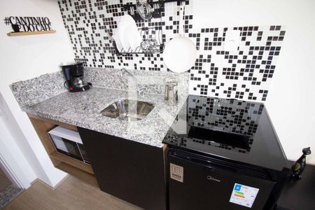 Cozinha de kitnet/studio para alugar com 1 quarto, 19m² em Brás, São Paulo