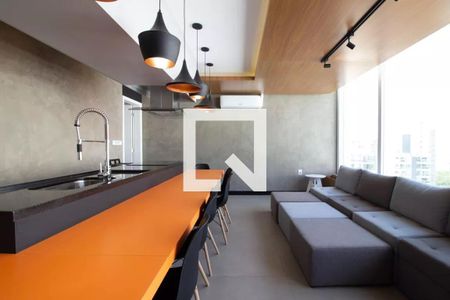 Studio à venda com 44m², 1 quarto e 1 vagaÁrea gourmet