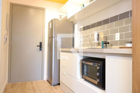 cozinha de kitnet/studio à venda com 1 quarto, 27m² em Vila Clementino, São Paulo