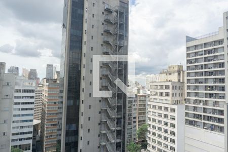 Vista da Sacada de kitnet/studio à venda com 1 quarto, 48m² em Bela Vista, São Paulo