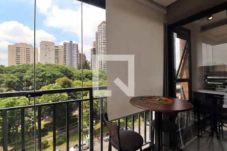Studio à venda com 43m², 1 quarto e 1 vagaVaranda