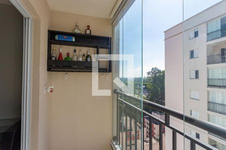 Varanda da sala  de apartamento à venda com 2 quartos, 55m² em Conceição, Diadema