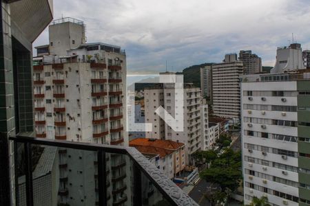 Vista Sala de apartamento para alugar com 3 quartos, 110m² em Vila Alzira, Guarujá
