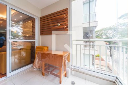 Varanda da Sala de apartamento para alugar com 2 quartos, 62m² em Vila Alzira, Santo André