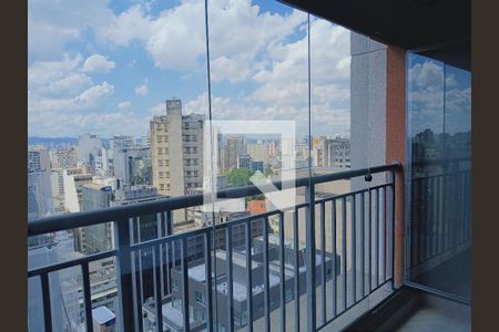 Varanda de apartamento para alugar com 1 quarto, 27m² em República, São Paulo