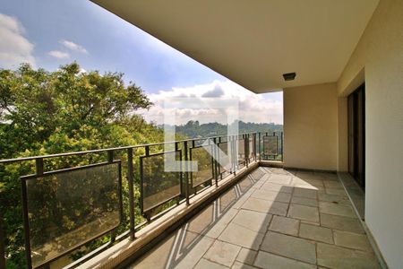 Varanda da Sala de apartamento para alugar com 4 quartos, 383m² em Fazenda Morumbi, São Paulo