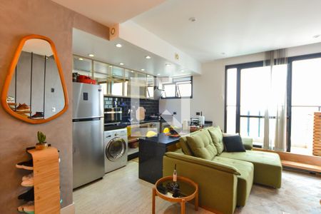 Sala de apartamento para alugar com 1 quarto, 63m² em Paraíso, São Paulo