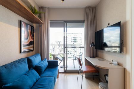 Sala de apartamento para alugar com 1 quarto, 27m² em Vila Nova Conceição, São Paulo