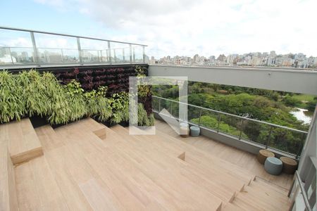 Studio à venda com 25m², 1 quarto e 1 vagaVista da piscina