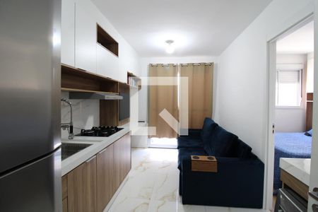 Sala/Cozinha  de kitnet/studio à venda com 1 quarto, 29m² em Barra Funda, São Paulo