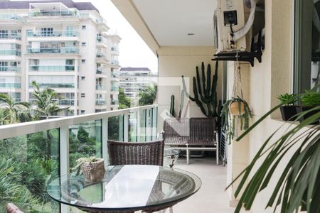 Varanda da Sala de apartamento para alugar com 3 quartos, 121m² em Barra da Tijuca, Rio de Janeiro